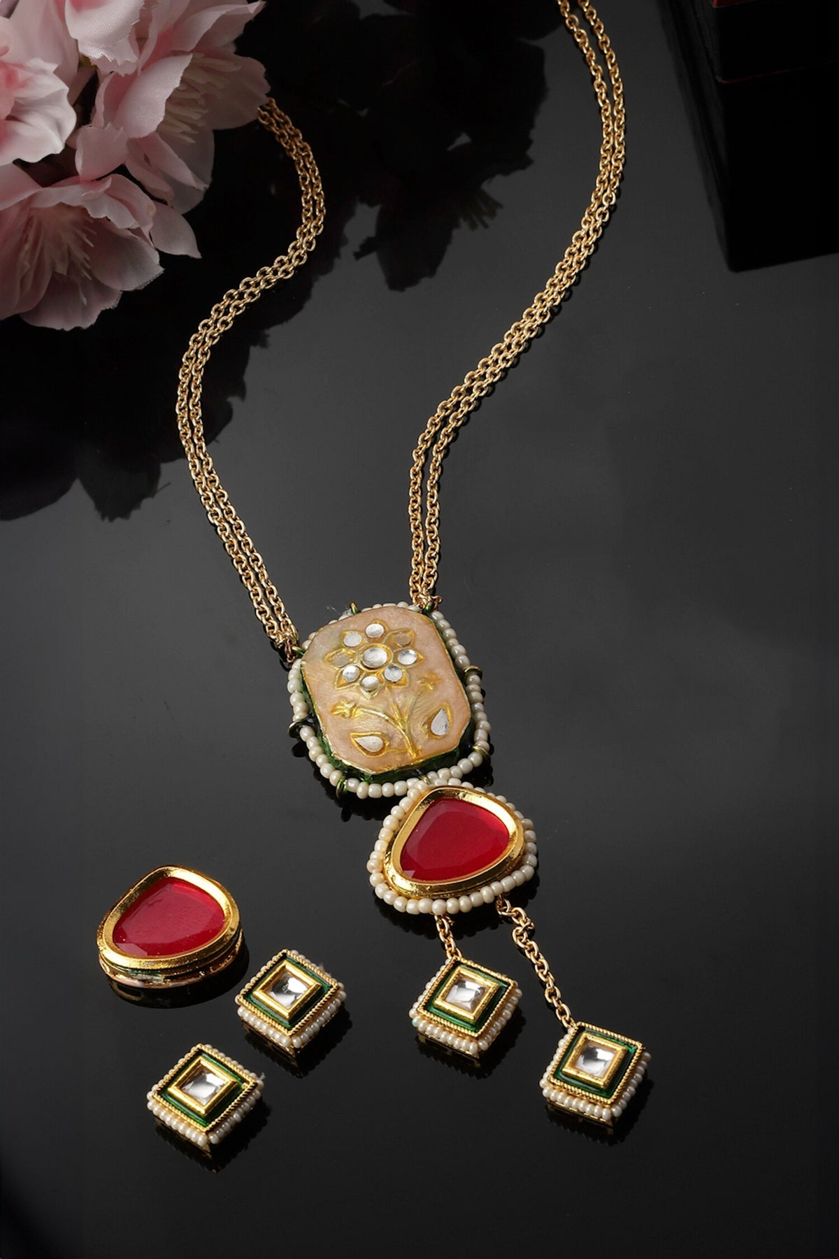 Meenakari Work Pendant Necklace 