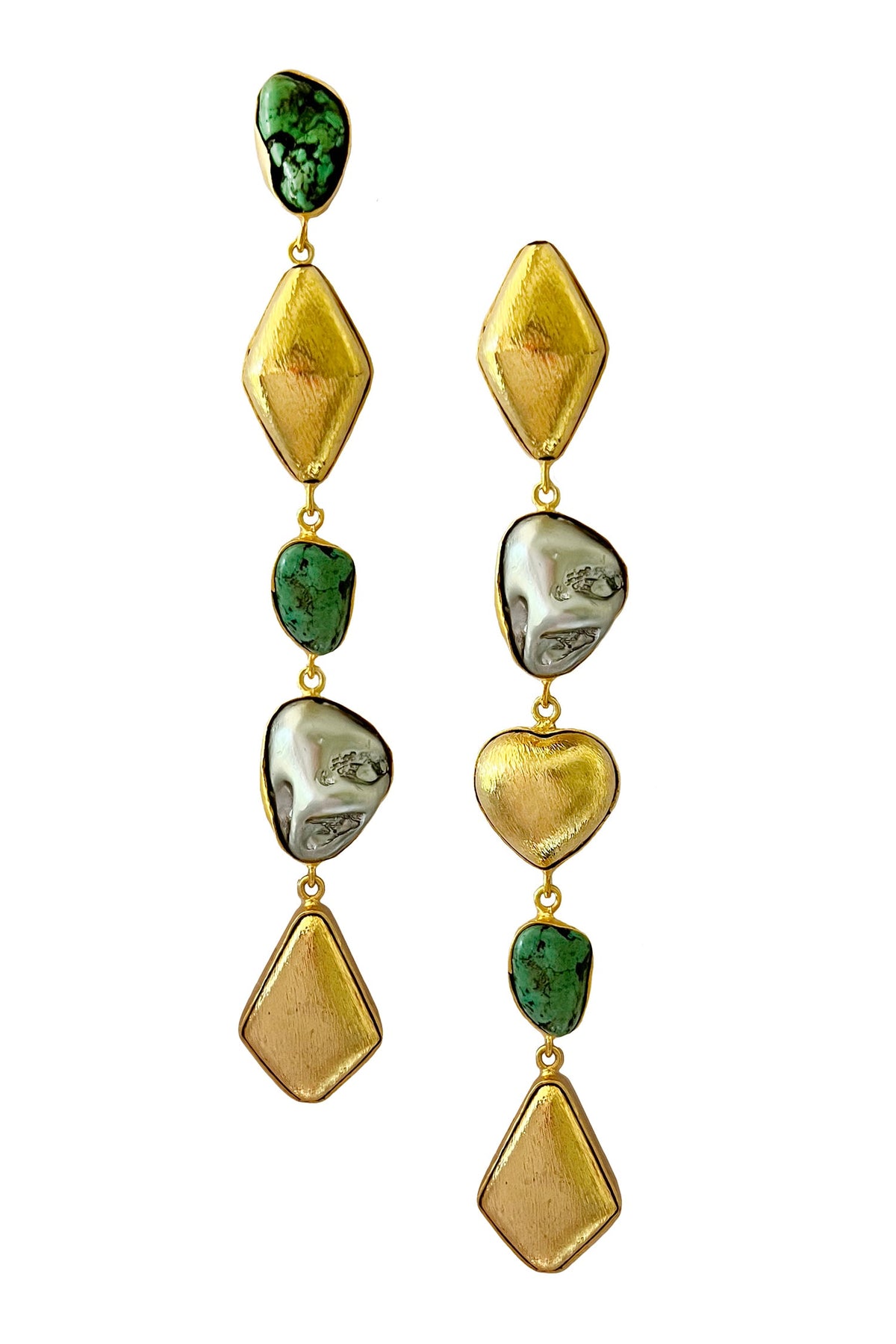 Poppy Bead Embellished Danglers 