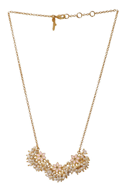 Bead Floral Pendant Necklace 