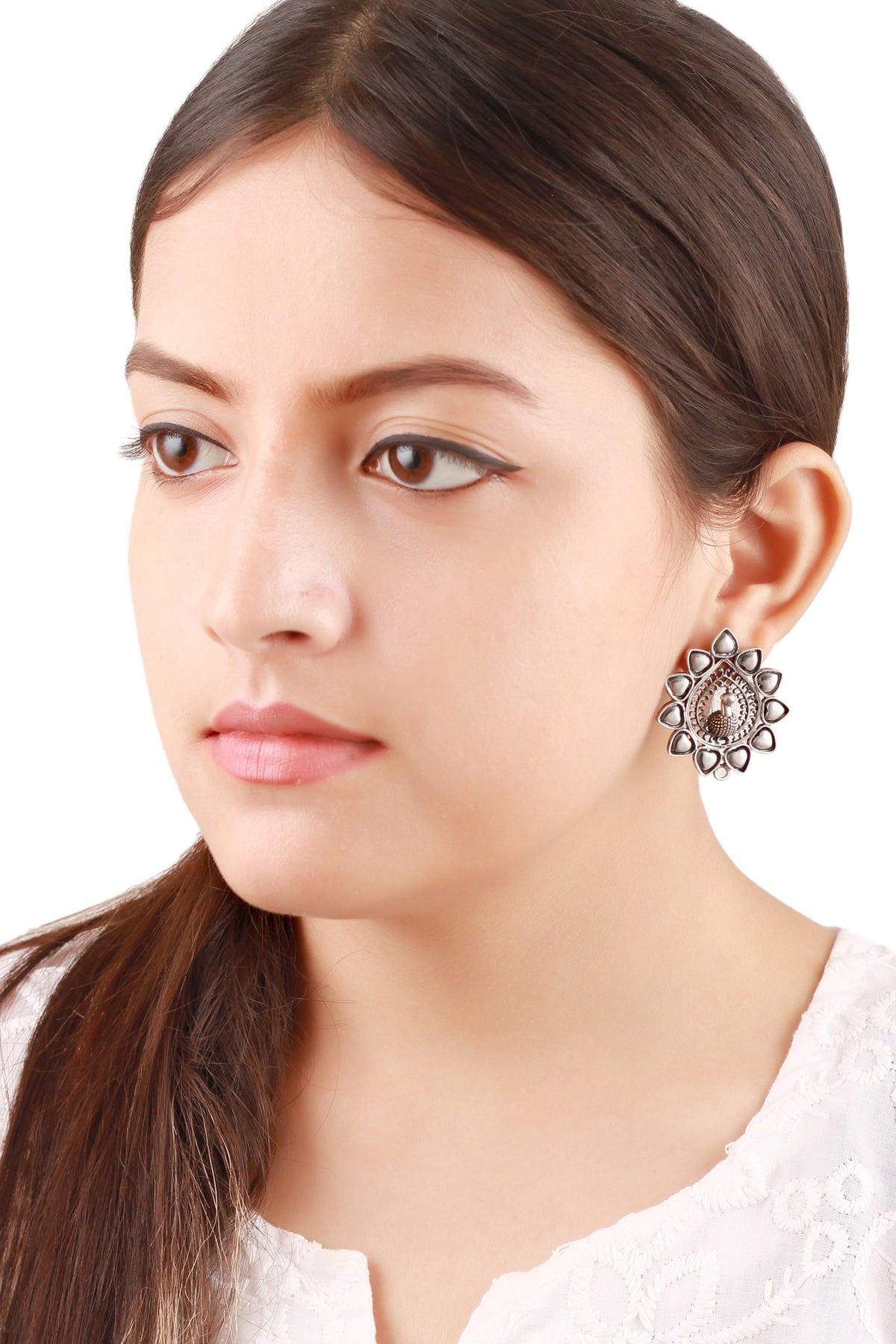 Peacock Carved Earrings 