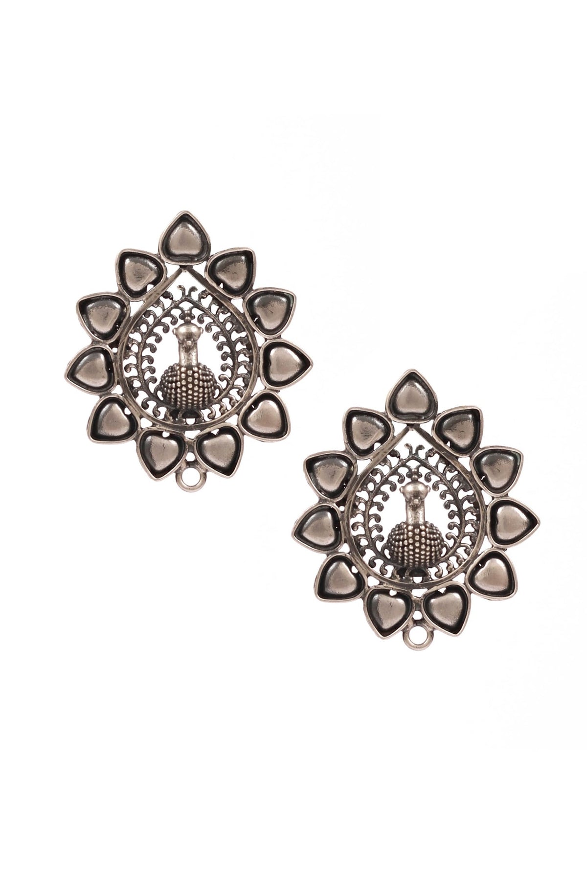 Peacock Carved Earrings 