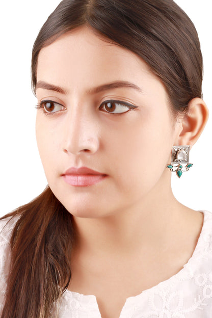 Carved Stone Earrings 
