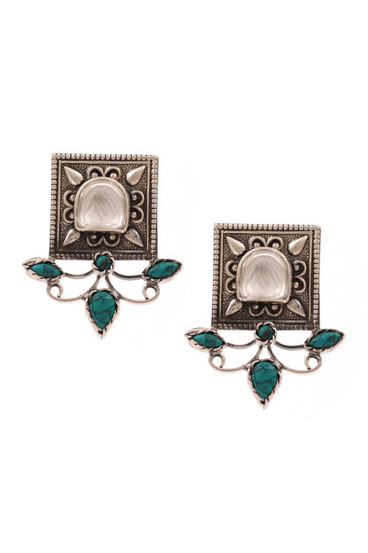 Carved Stone Earrings 