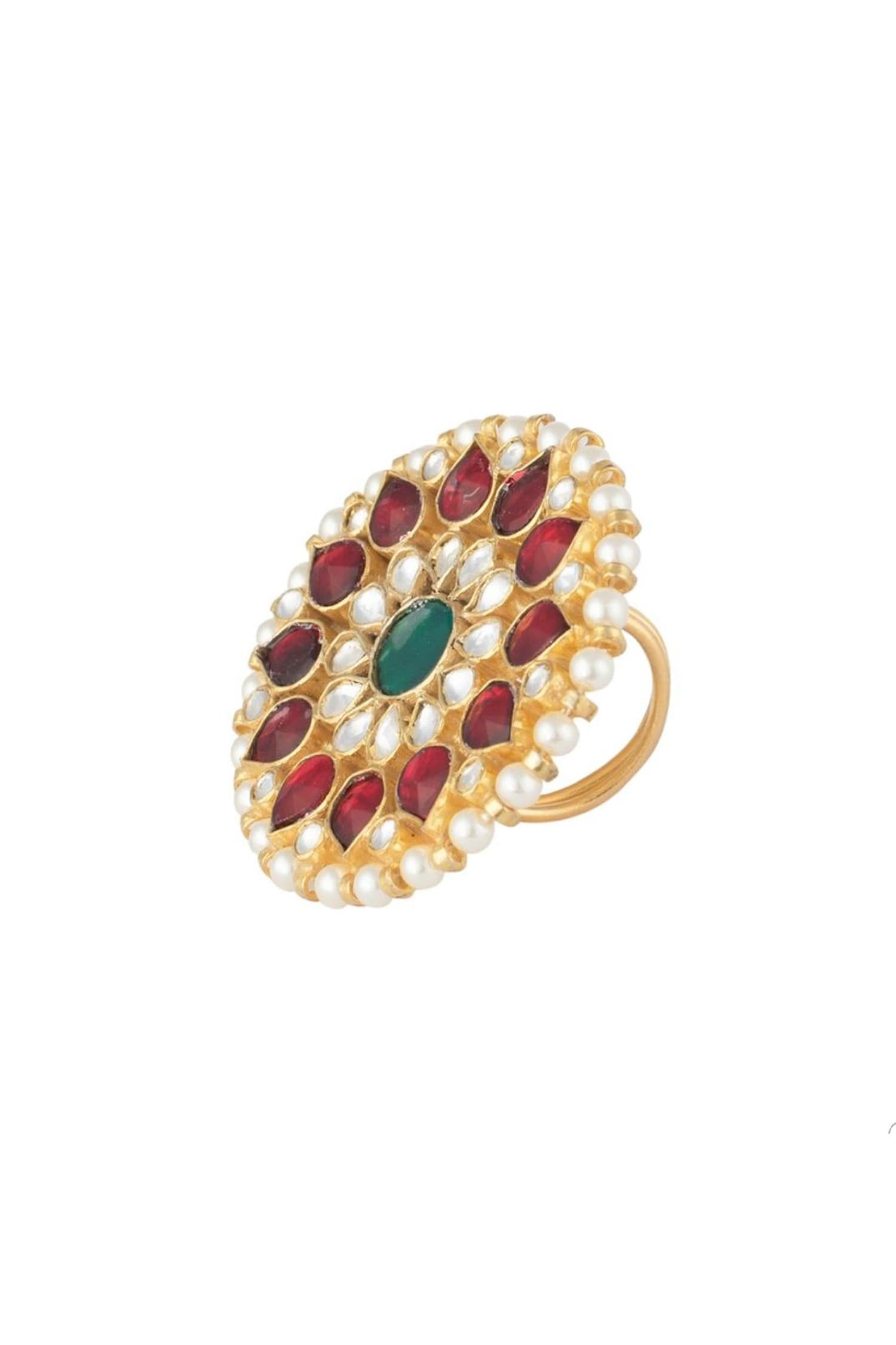 Floral Stone Ring 