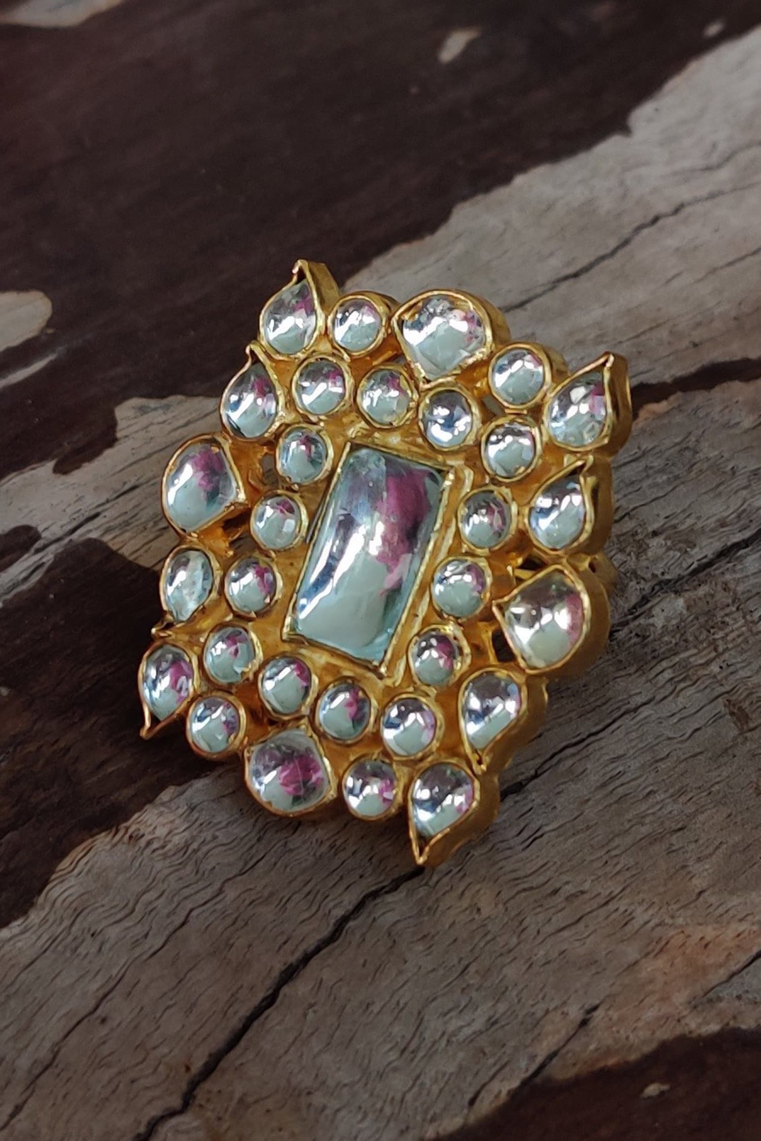 Geometric Stone Ring 