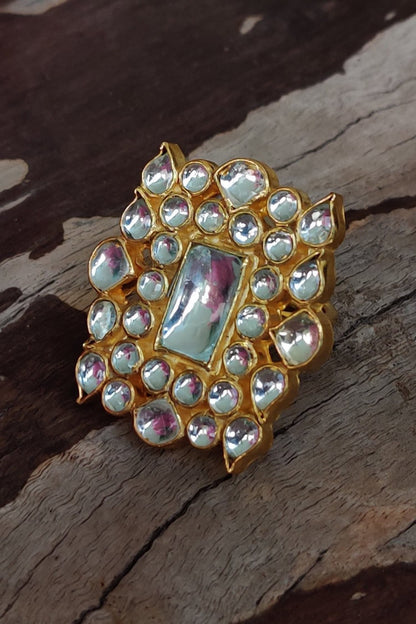 Geometric Stone Ring 