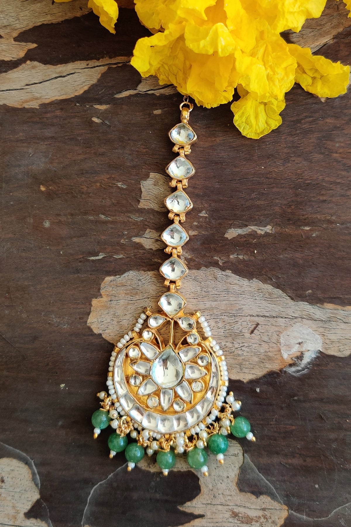 Bead Drop Maangtikka 