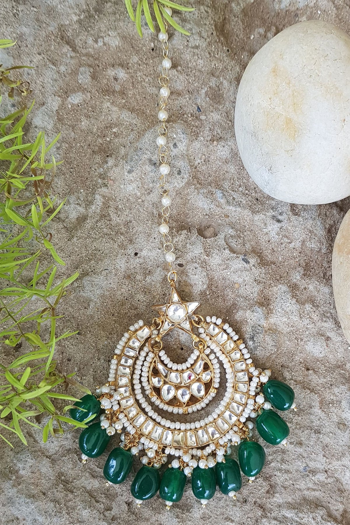 Bead Drop Maangtikka 