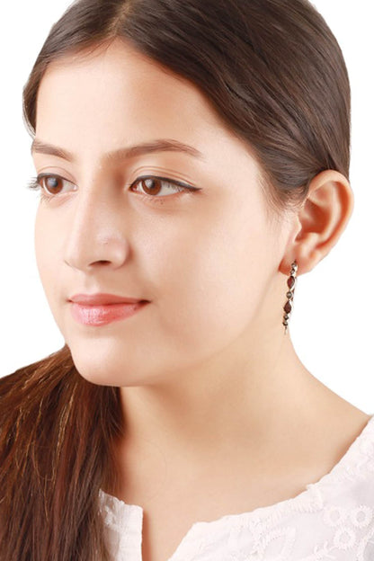 Stone Studded Hoops 
