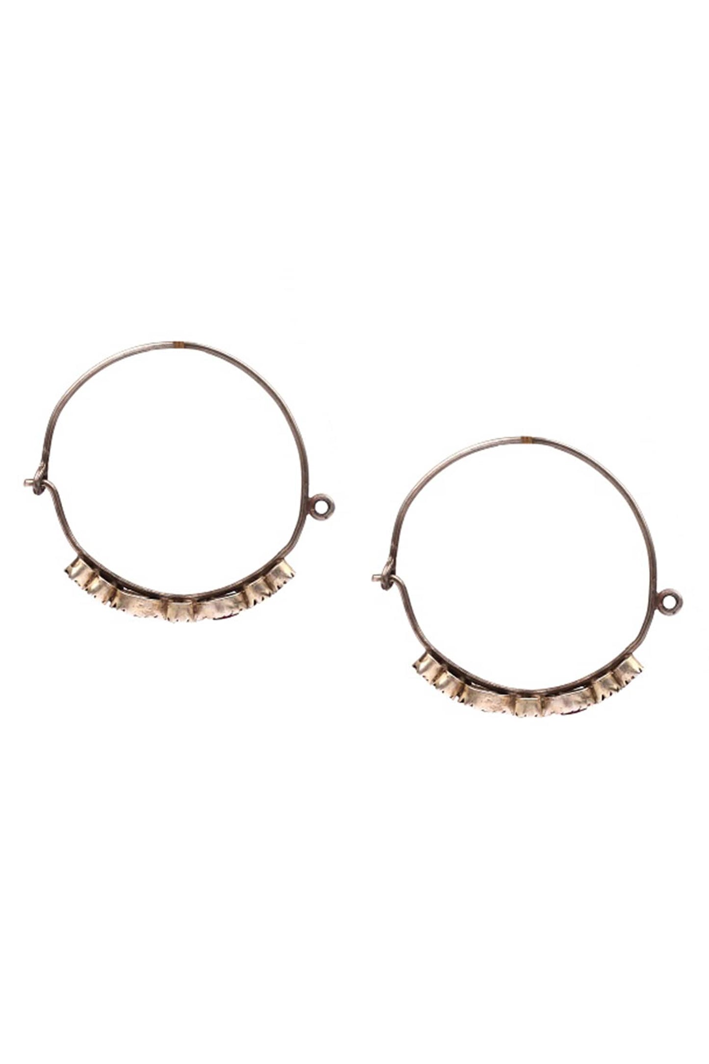 Stone Studded Hoops 
