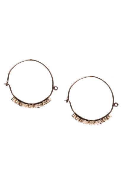 Stone Studded Hoops 