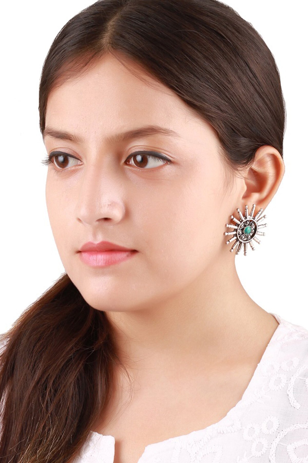 Stone Studded Ear Studs 