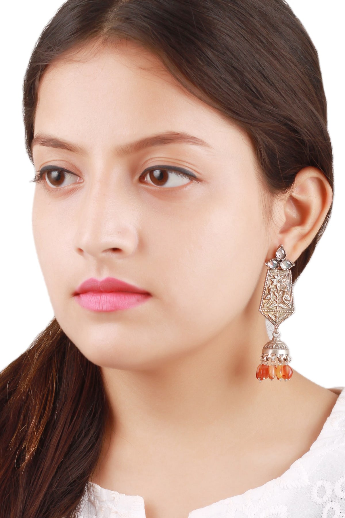 Bird Carved Jhumkas 
