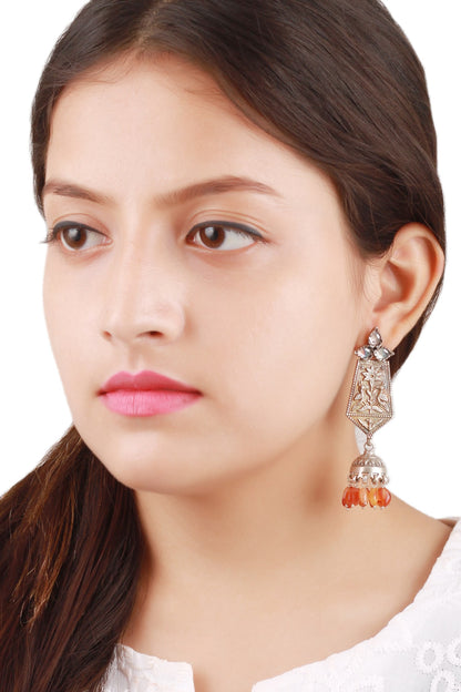 Bird Carved Jhumkas 