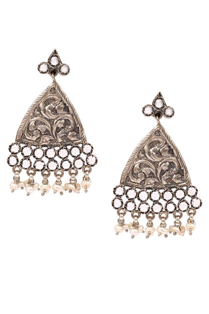Carved Drop Earrings 
