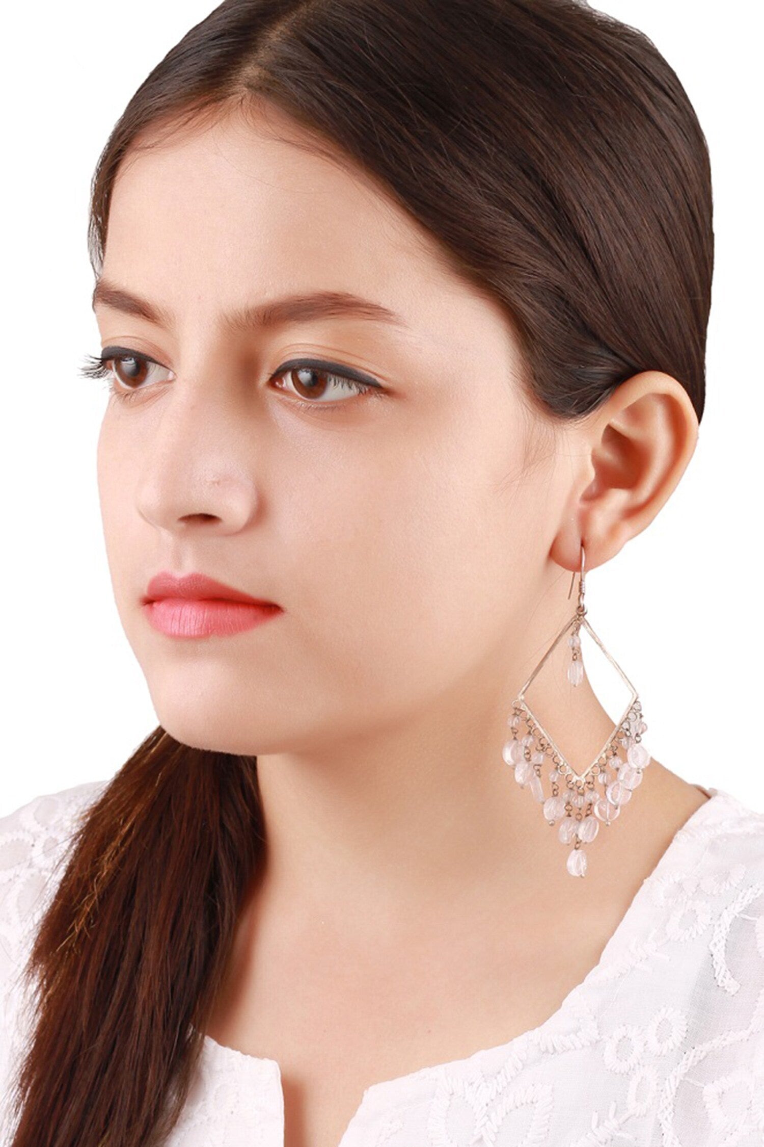 Stone Drop Dangler Earrings 