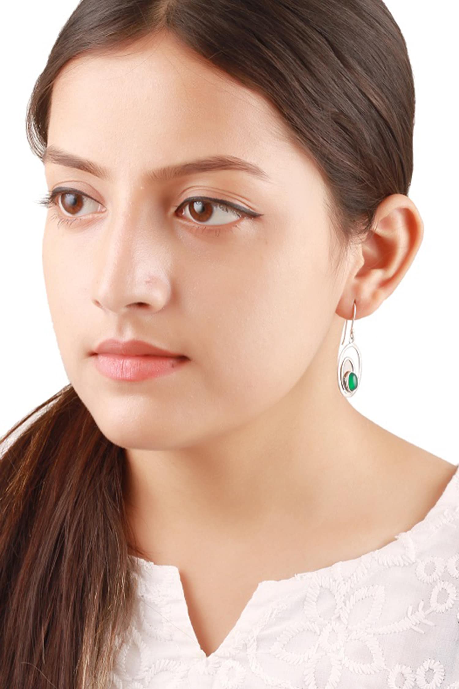 Tiered Stone Drop Earrings 