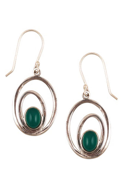 Tiered Stone Drop Earrings 