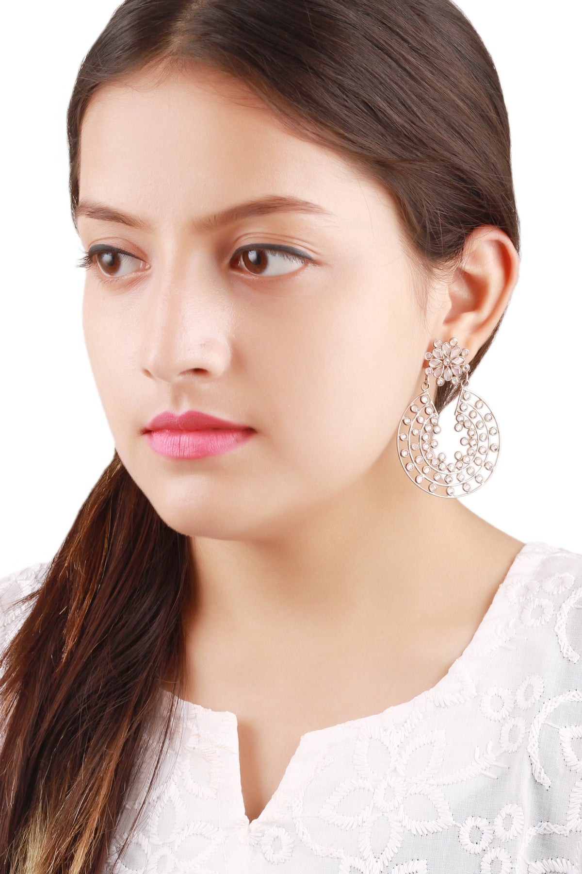 Stone Studded Dangler Earrings 
