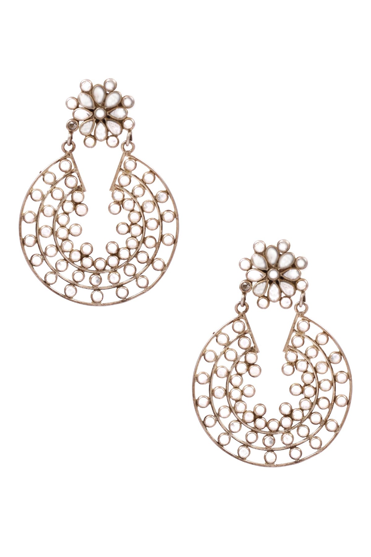 Stone Studded Dangler Earrings 