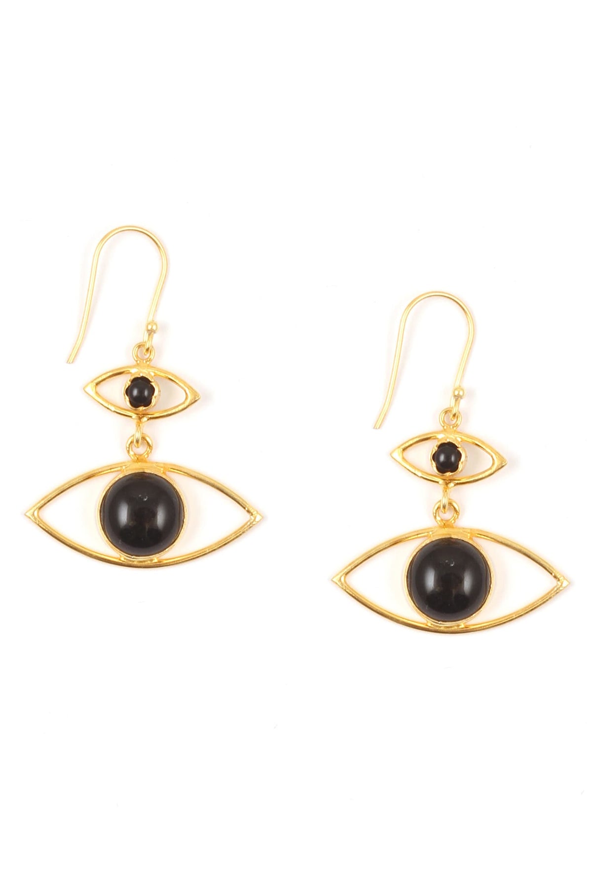 Tiered Eye Motif Earrings 