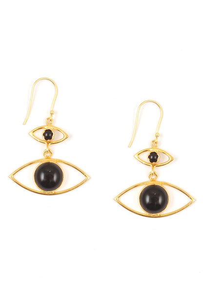 Tiered Eye Motif Earrings 