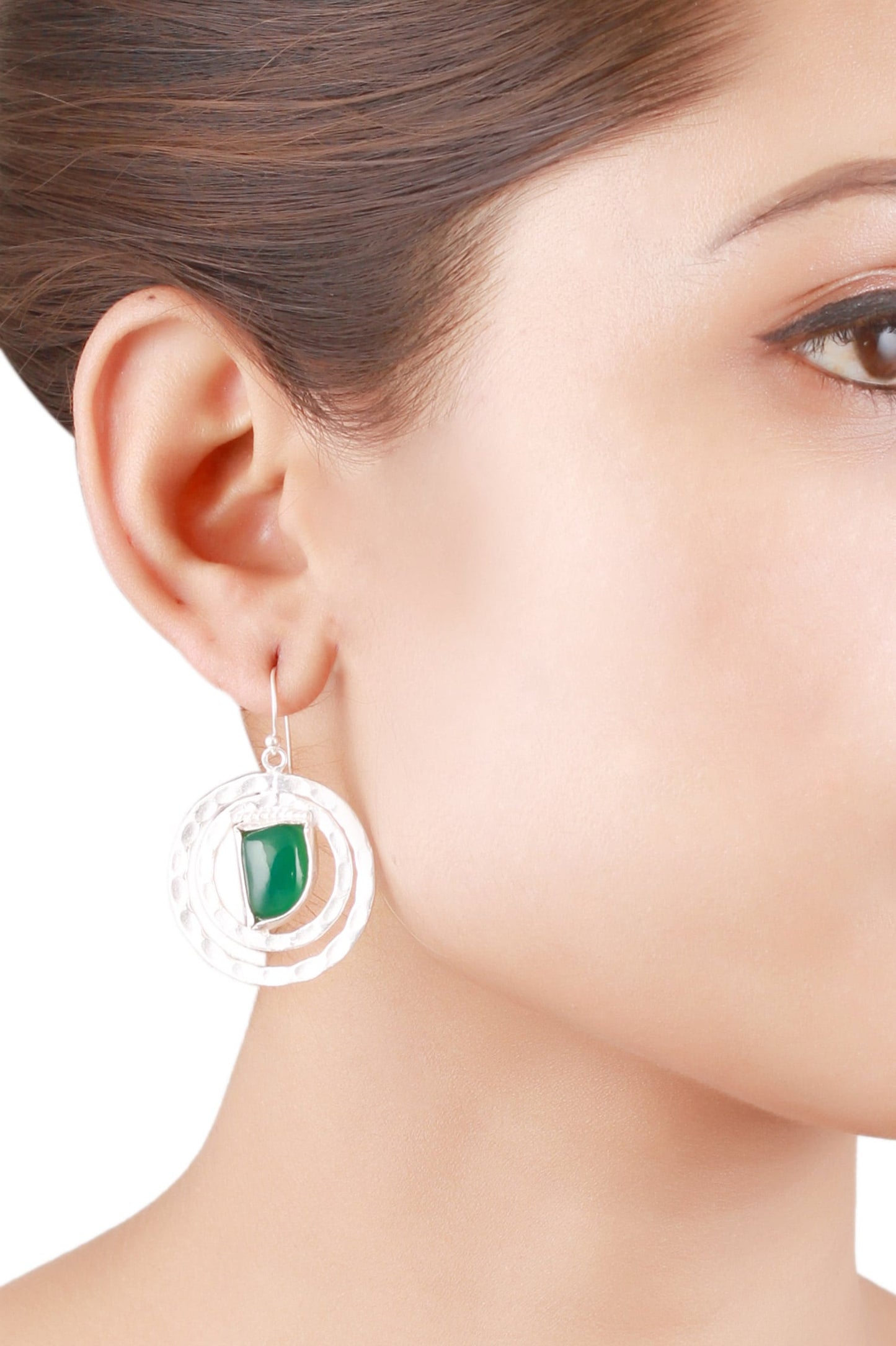 Handcrafted Tiered Stone Hoops 