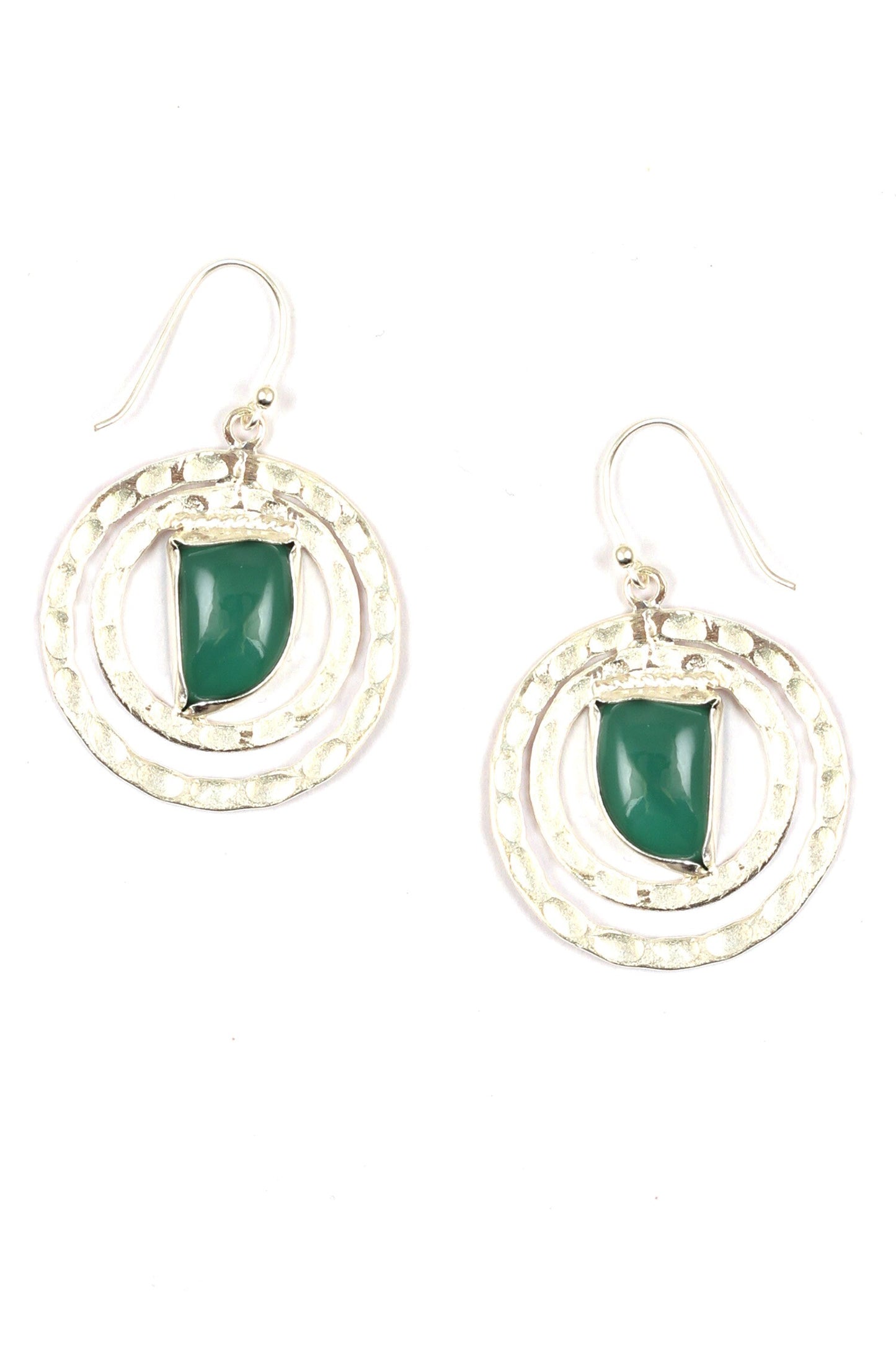 Handcrafted Tiered Stone Hoops 