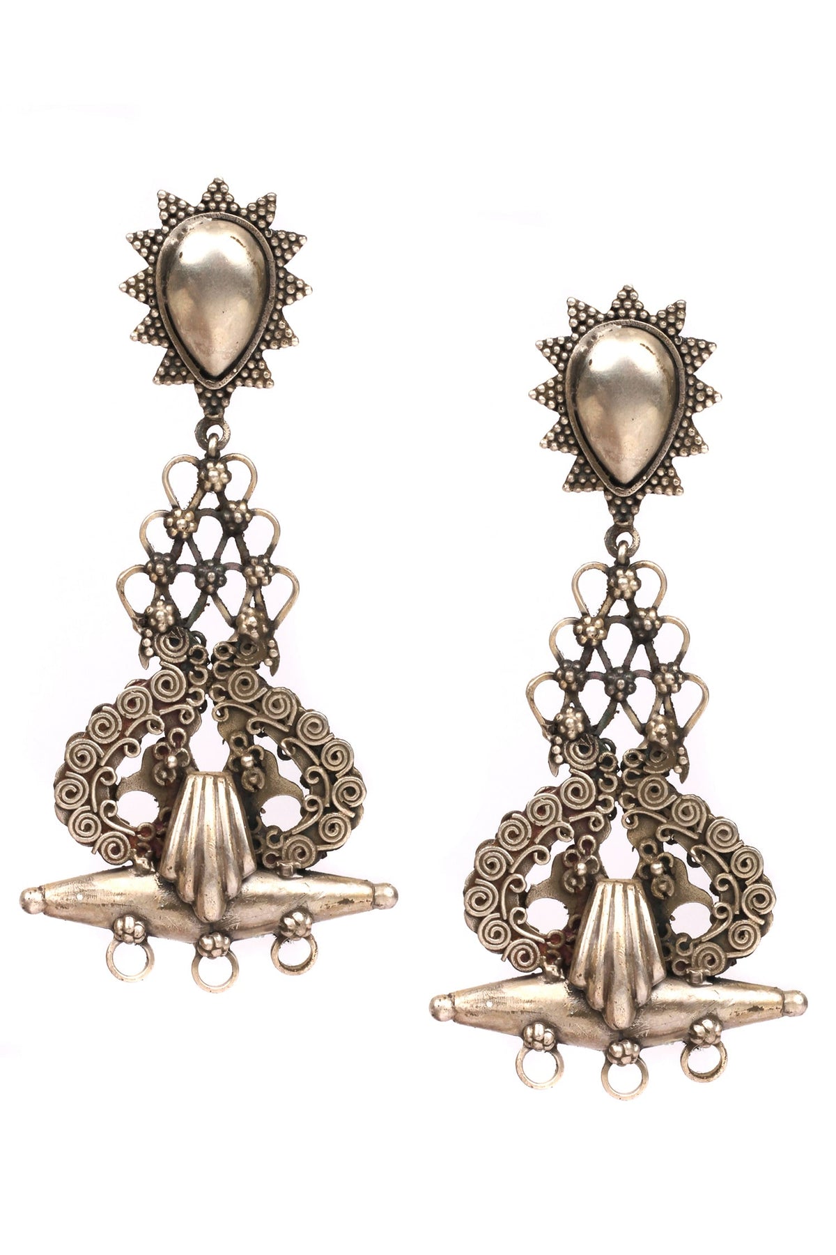 Handcrafted Carved Earrings 