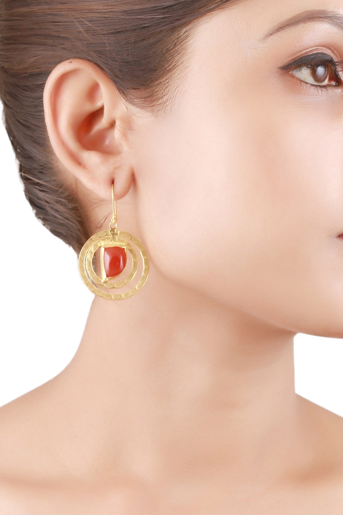 Tiered Stone Hoops 