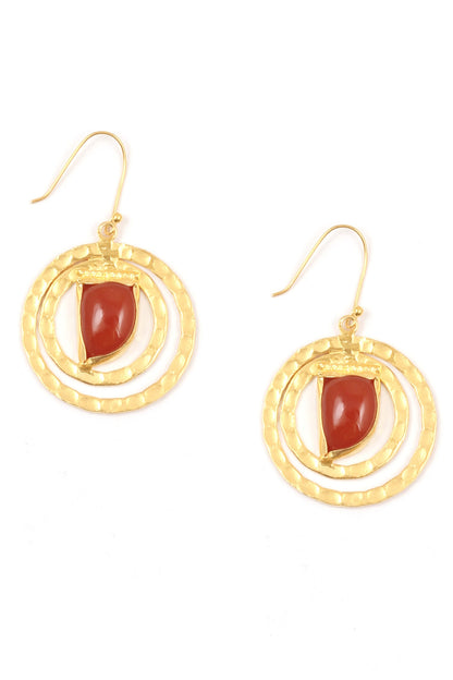 Tiered Stone Hoops 