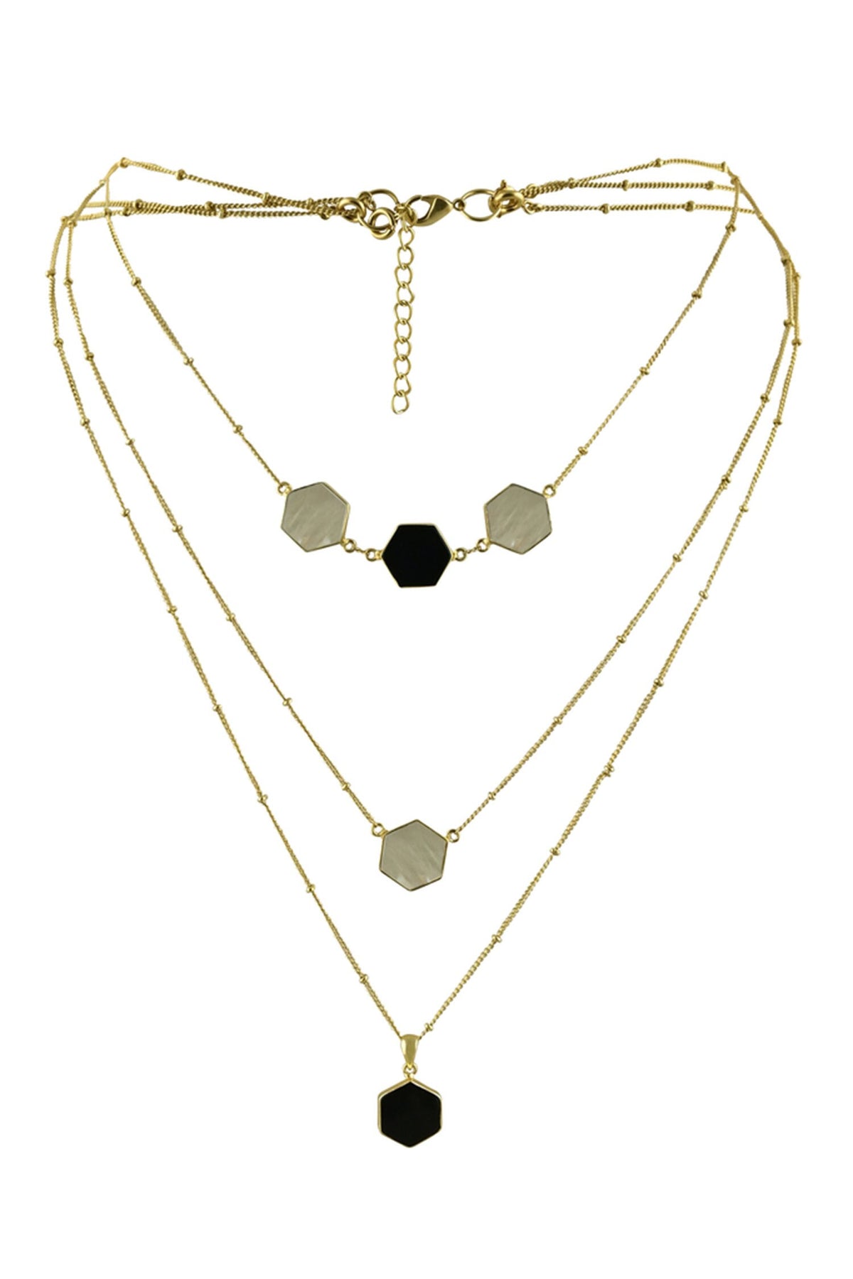 Amyra Layered Pendant Necklace 