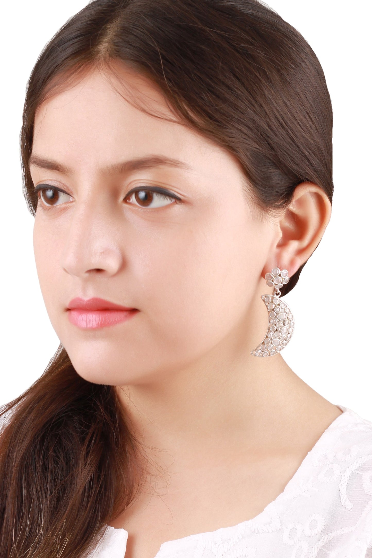 Crescent moon Drop Earrings 