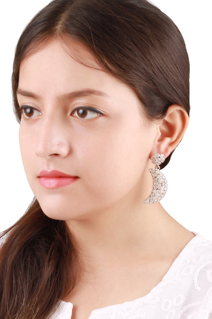 Crescent moon Drop Earrings 