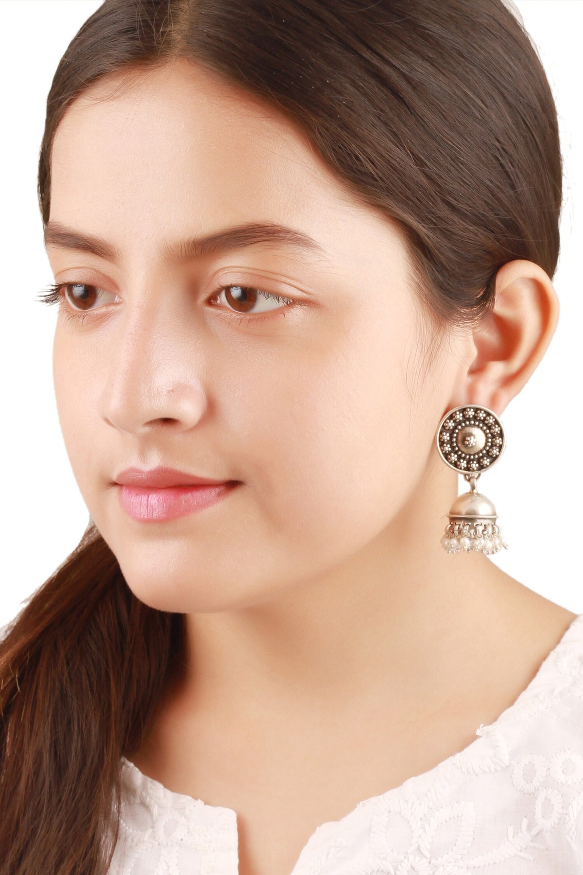 Handcrafted Carved Jhumkas 