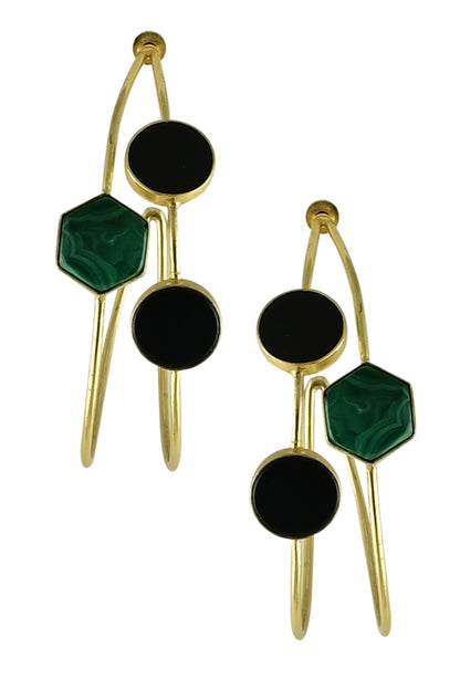 Arnia Stone Embellished Hoops 