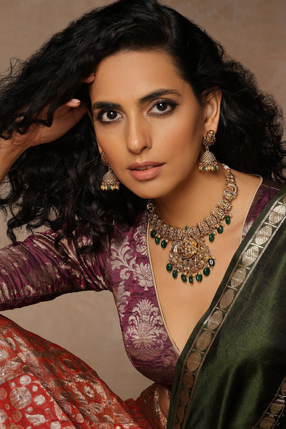 Emerald Temple Necklace Set 