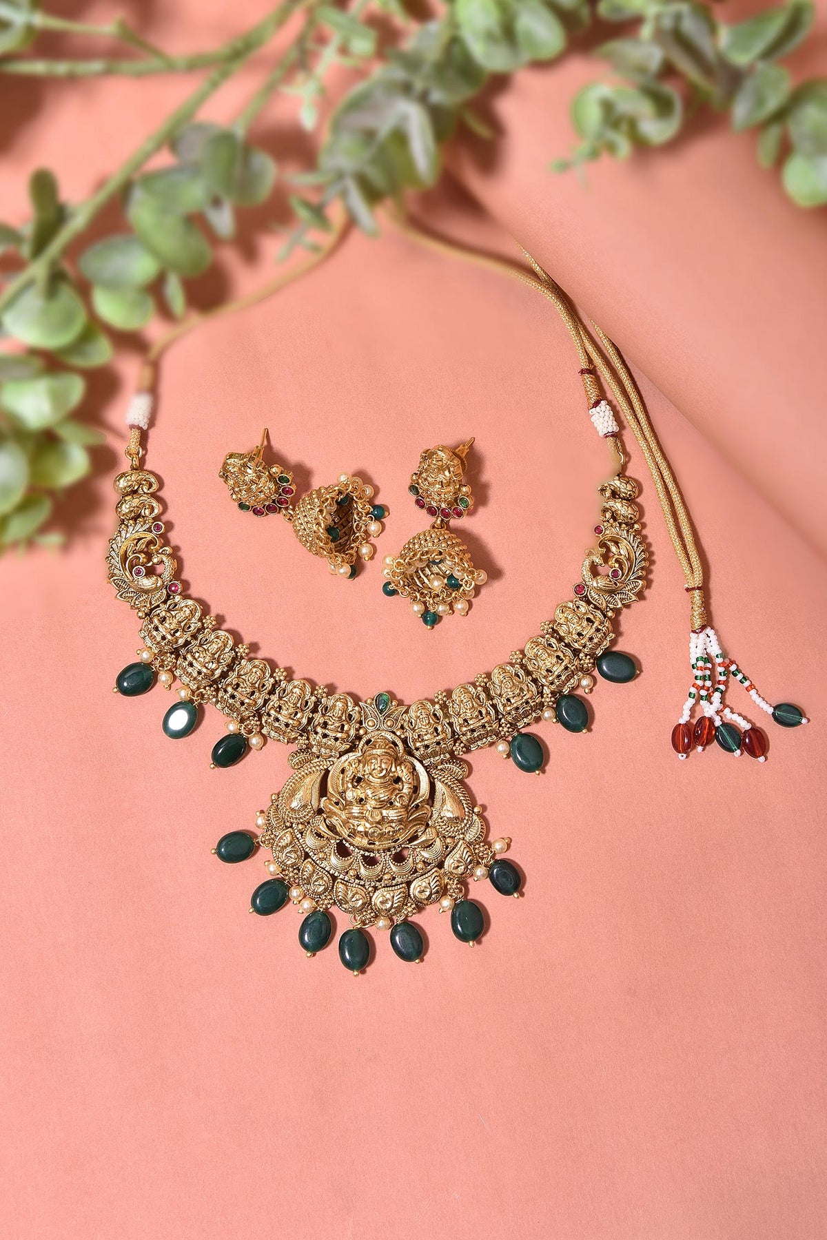 Emerald Temple Necklace Set 