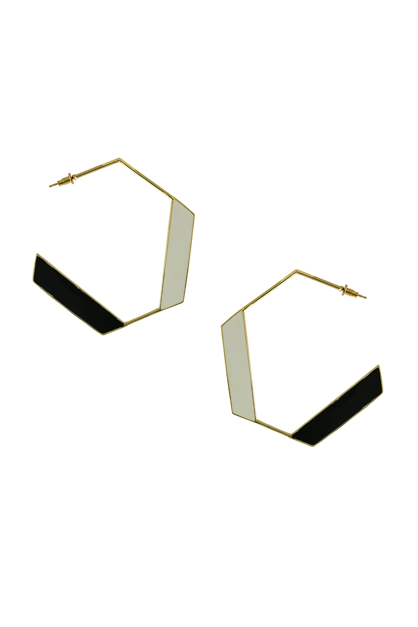 Adele Hexagon Shape Hoops 
