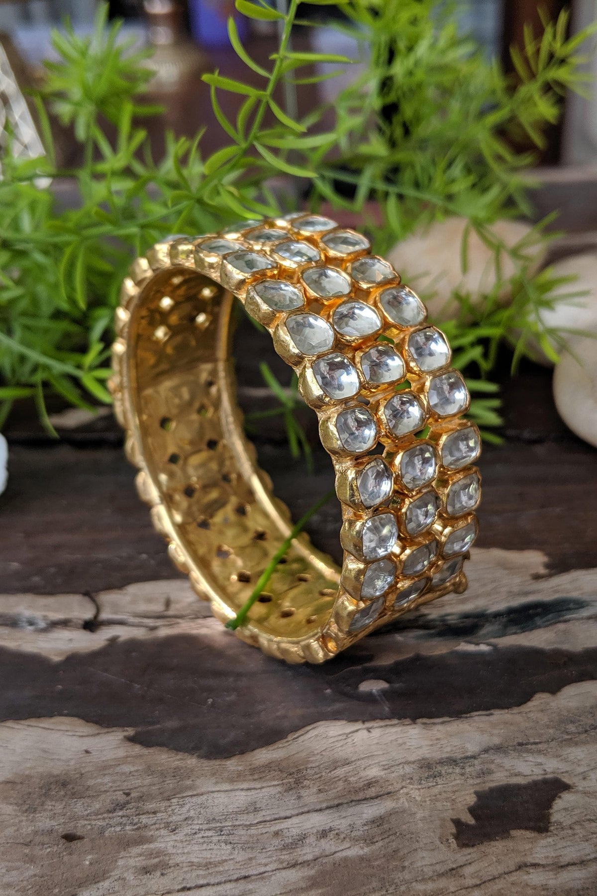 Geometric Stone Bangle - Single Pc 
