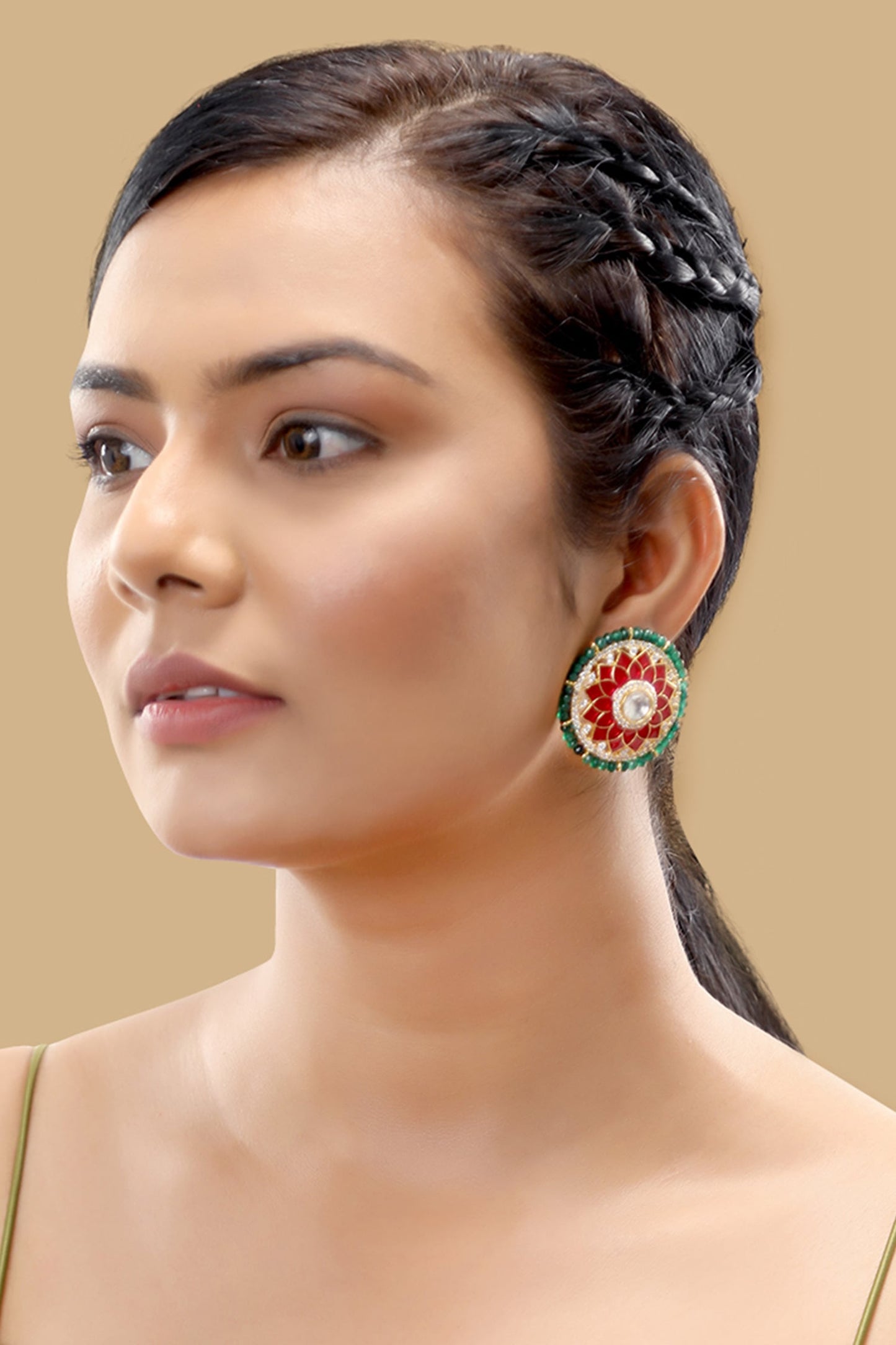 Circular Shape Stud Earrings 