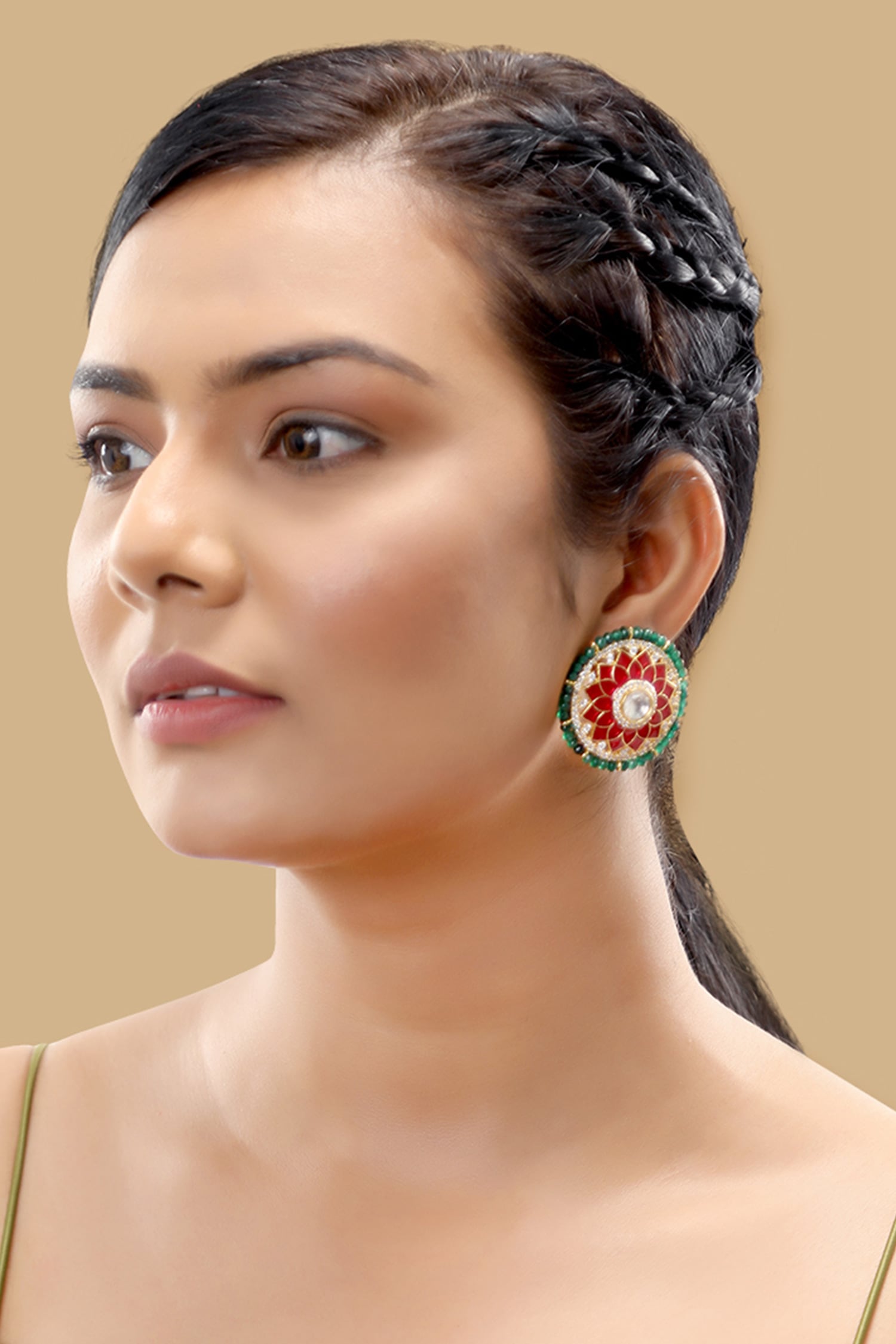 Circular Shape Stud Earrings 