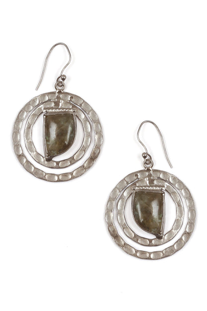 Stone Studded Hoops 
