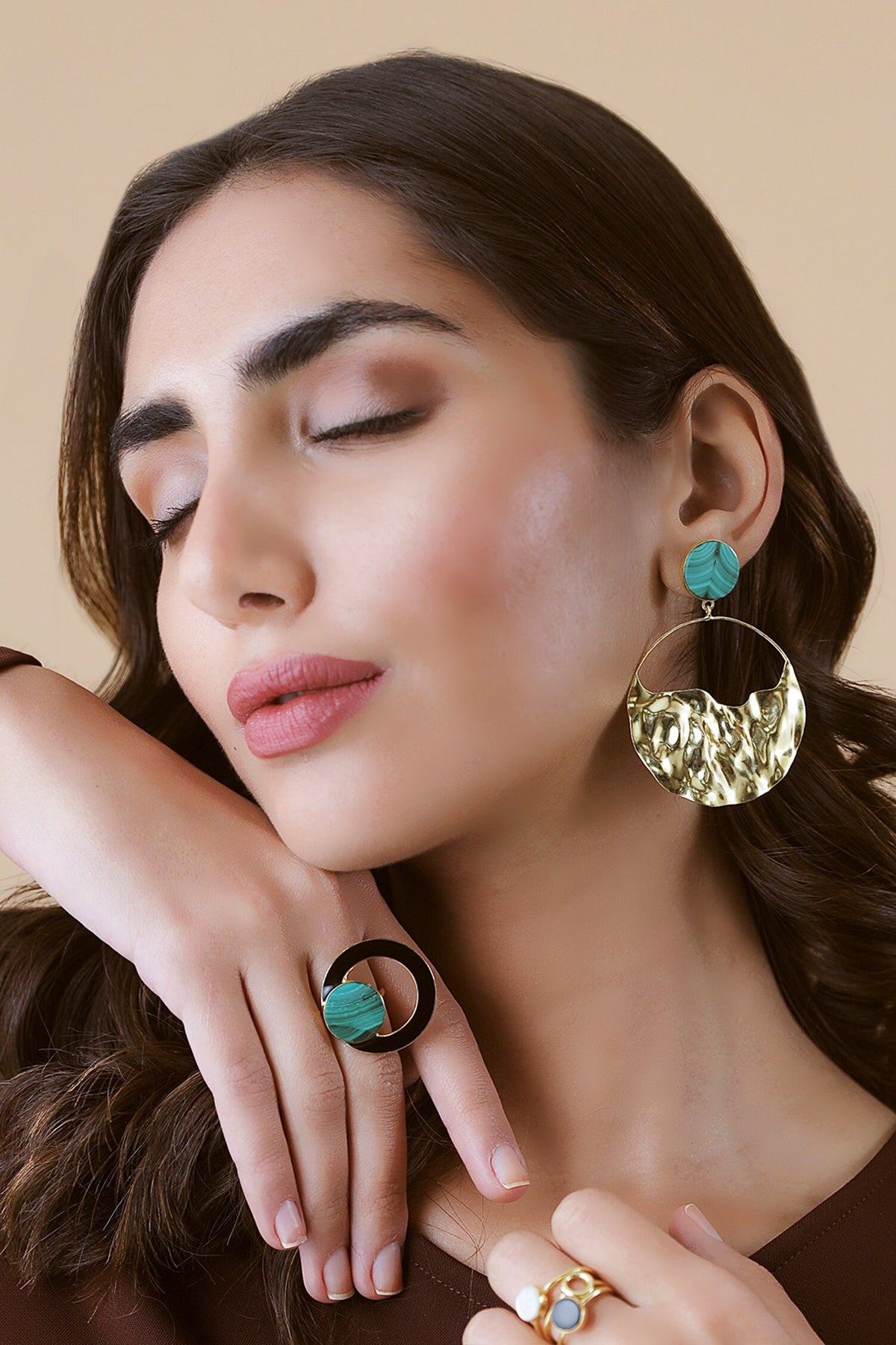 Emery Hammered Texture Earrings 