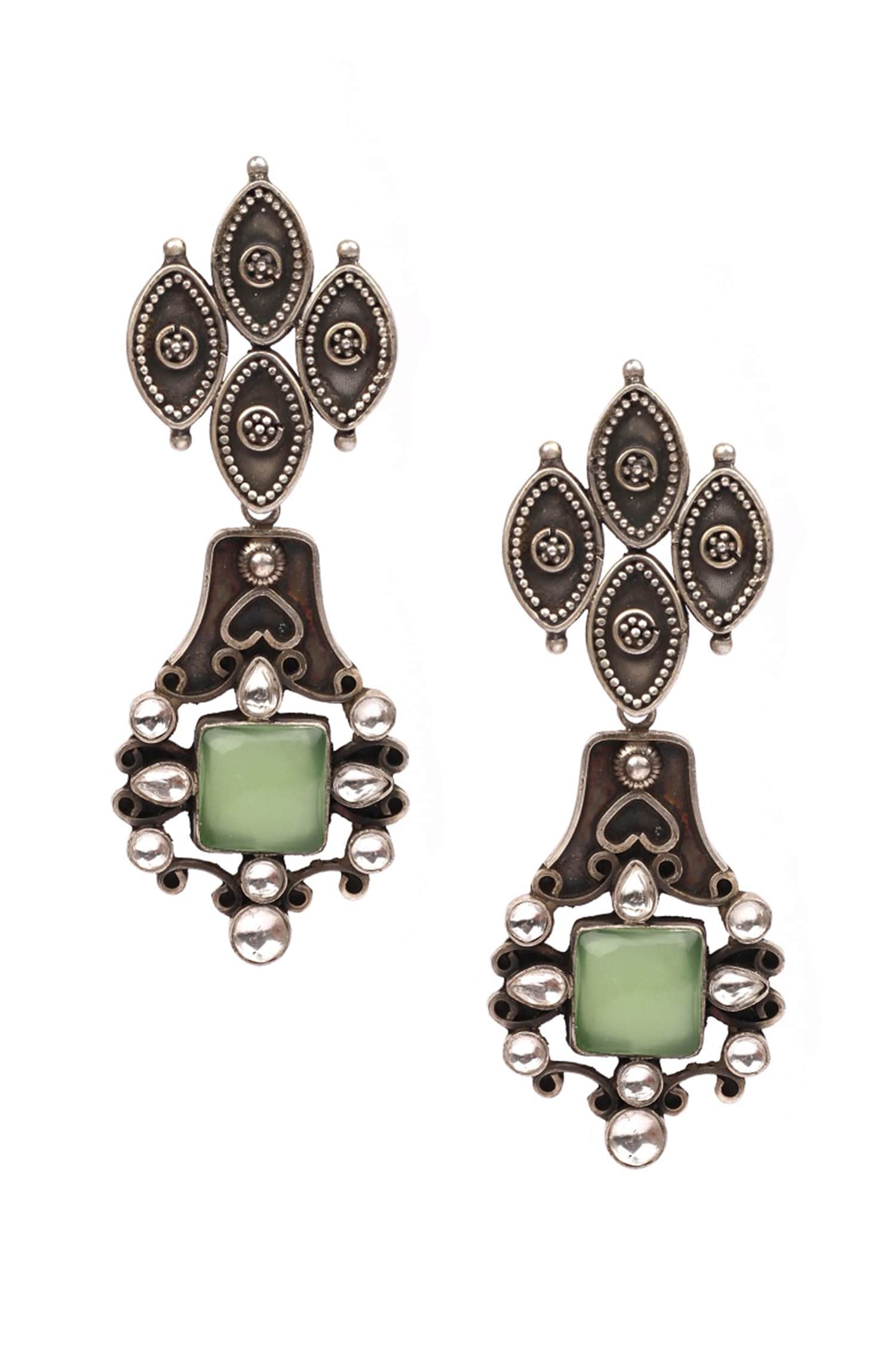 Stone Drop Dangler Earrings 