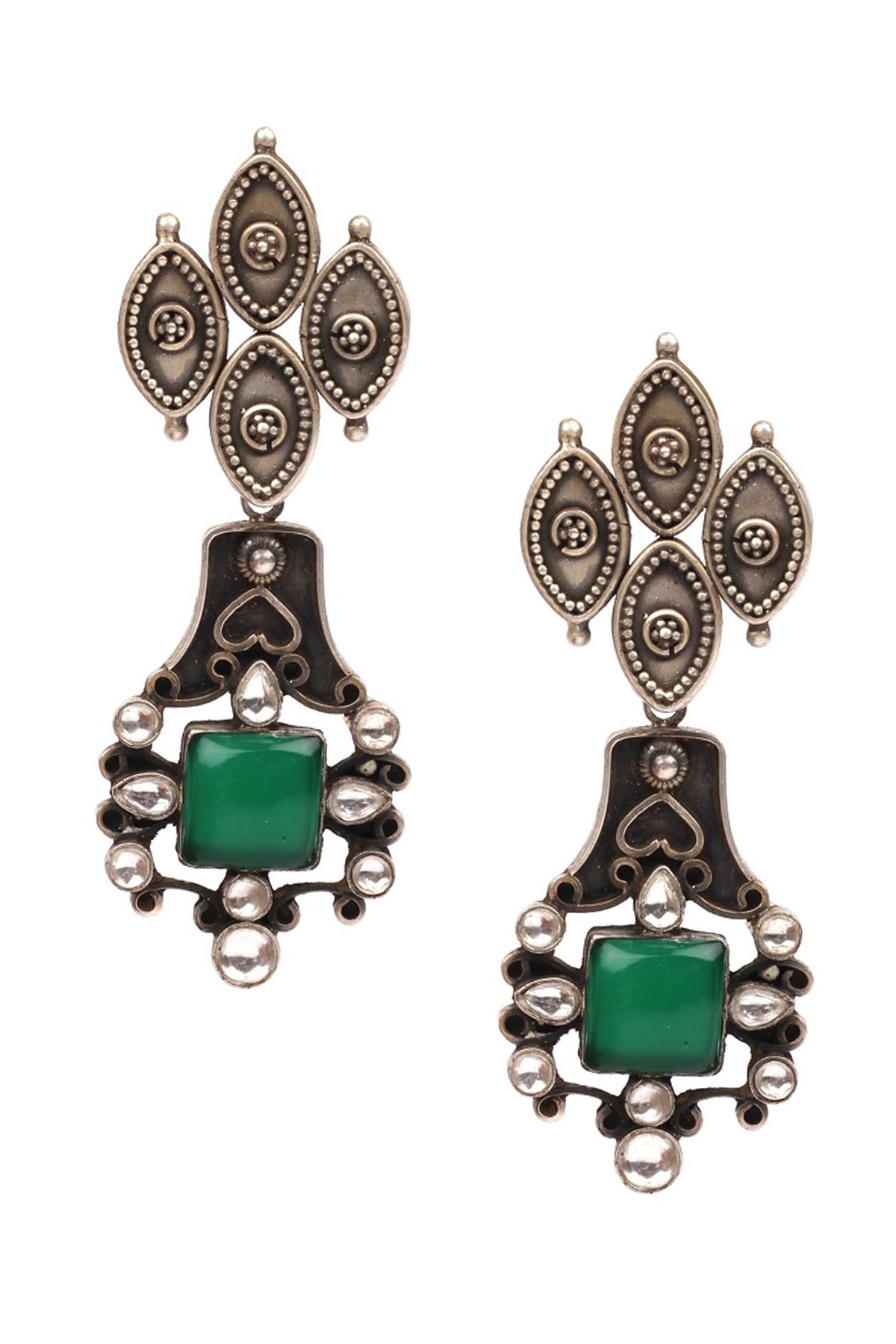 Stone Drop Dangler Earrings 