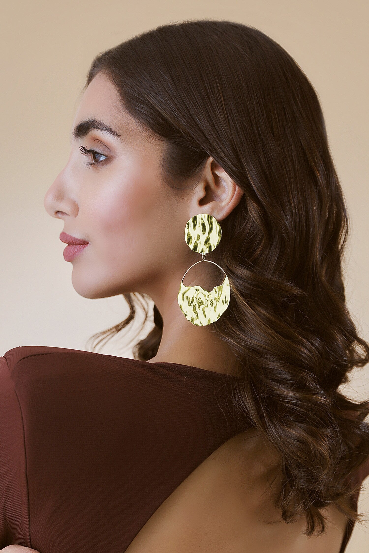 Aziya Hammered Earrings 