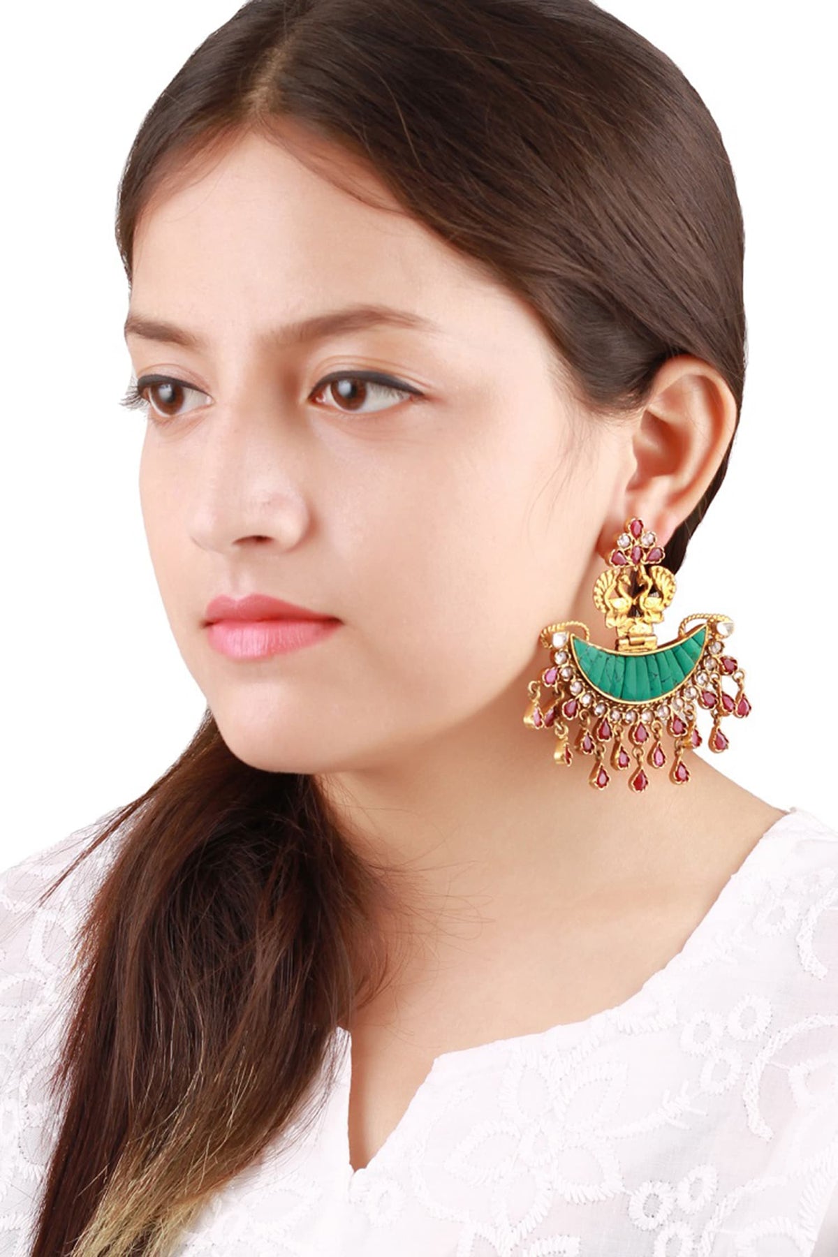 Peacock Top Chandbalis 