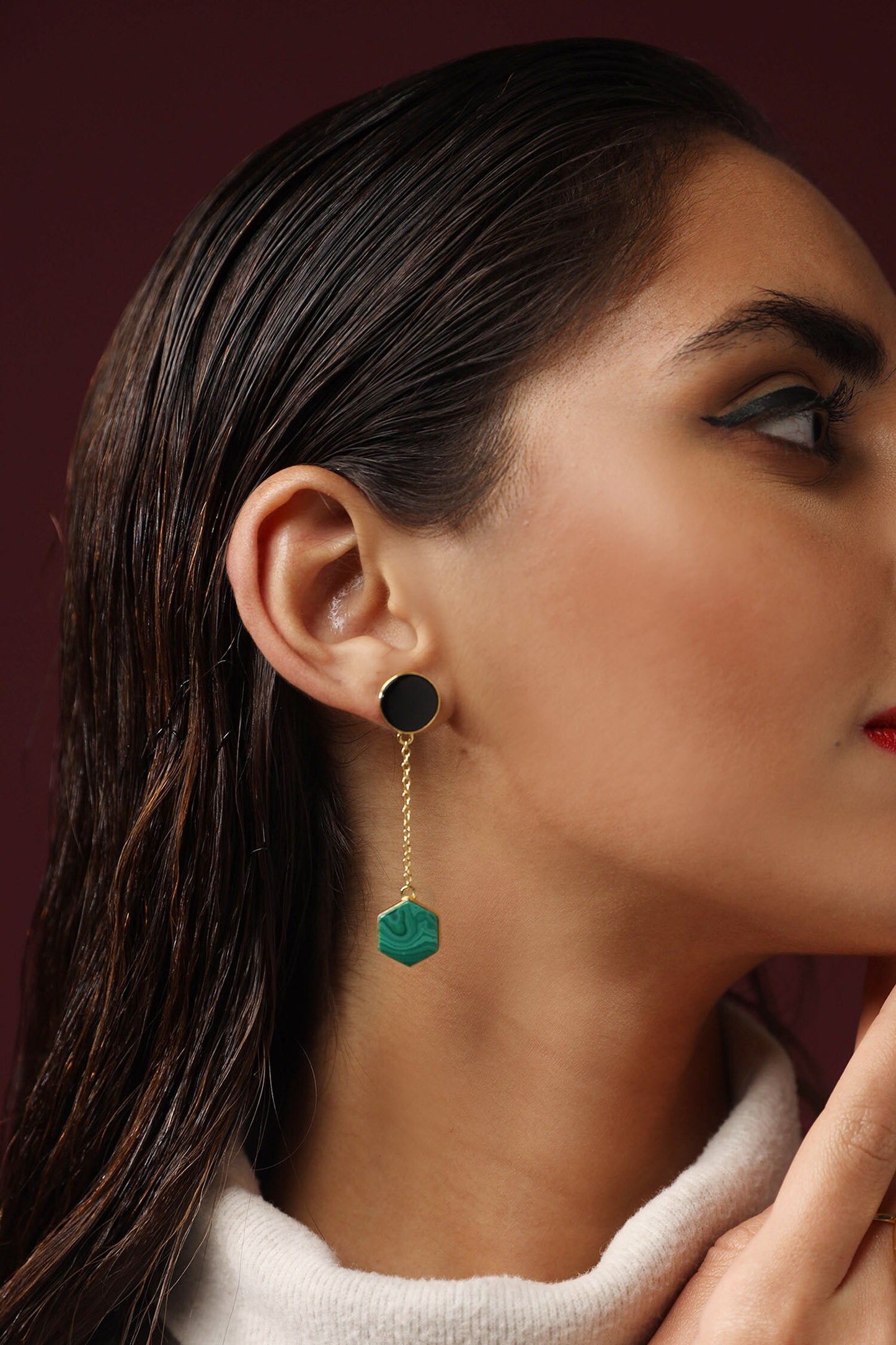 Aiane Stone Studded Earrings 