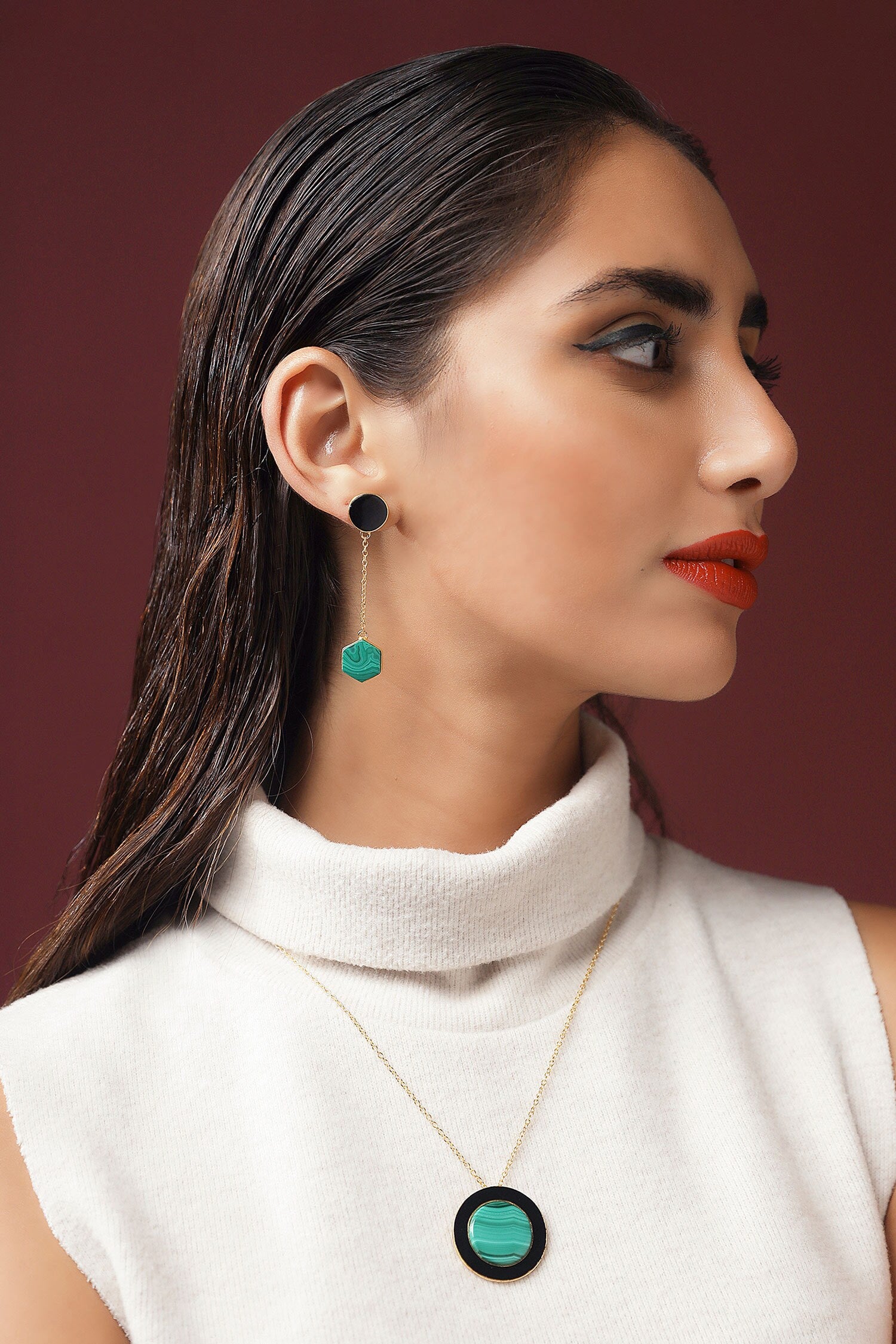 Aiane Stone Studded Earrings 